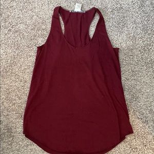 Maroon racerback tank
